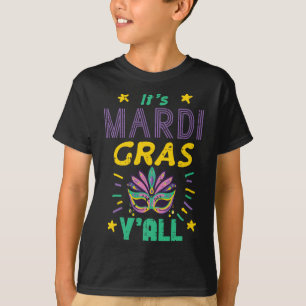 T-shirt Son Mardi Gras Yall Masque Gros Mardi Fat Femmes M