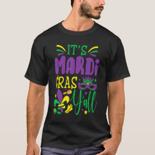 T-shirt Son Mardi Gras Yall T Mardi Gras Party Mask Costum