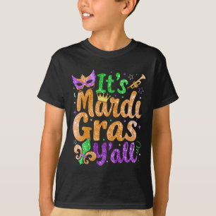 T-shirt Son Masque Mardi Gras Yall Mardi Gras Party