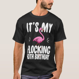T-shirt Son My Flocking 40e anniversaire Flamant rose rose