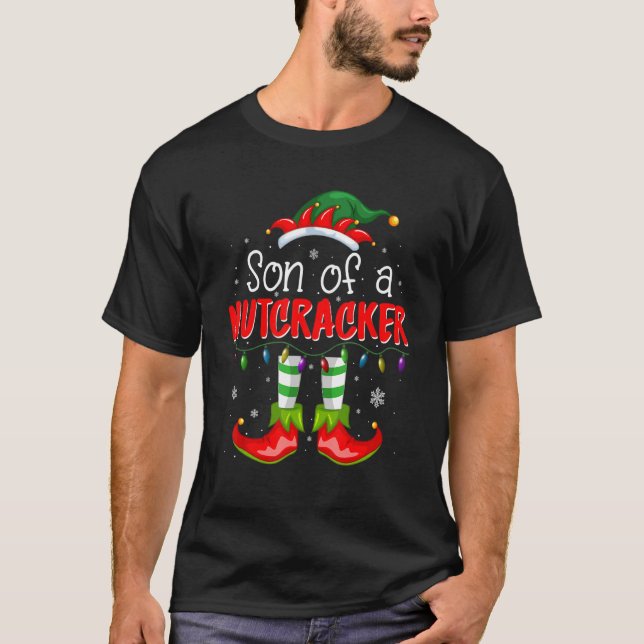 T-shirt Son of a Nutcracker Elf Christmas (Devant)