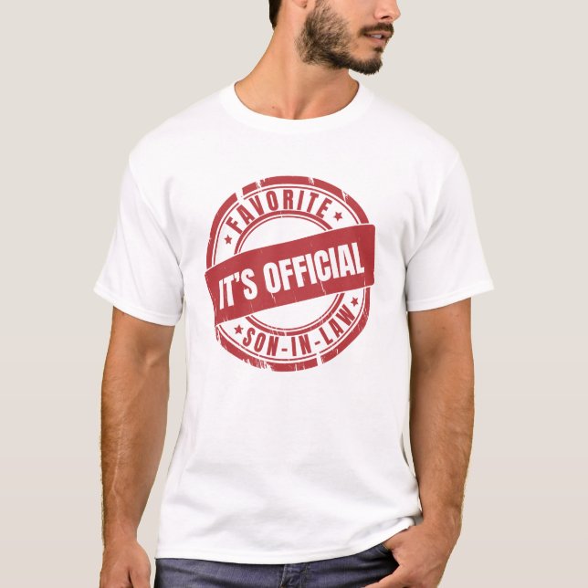 T-shirt Son Officiel Est Le Fils Préféré En Droit (Devant)