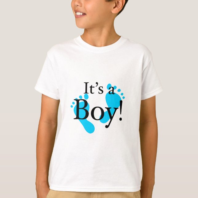 T-shirt Son un garçon - bébé, nouveau-né, célébration (Devant)