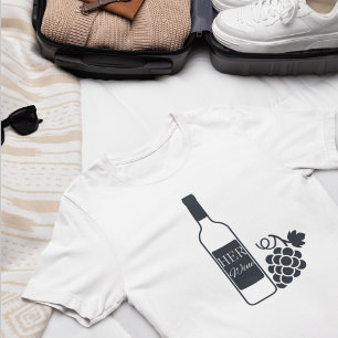 T-shirt Son Vin, Pour Couple, Épouse, Amusante, Simple Élé