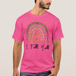 T-shirt Son Yall Arc-en-ciel Maple Fall Vibes Leaf Pumpki