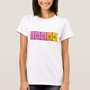 T-shirt Sondra nom de table périodique chemise
