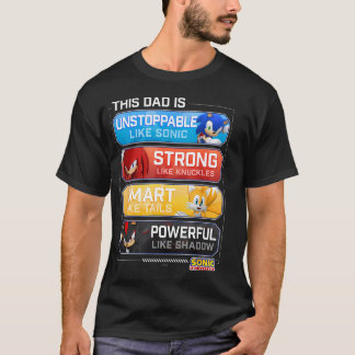T-shirt Sonic The Hedgehog Fête des Pères Inarrêtable