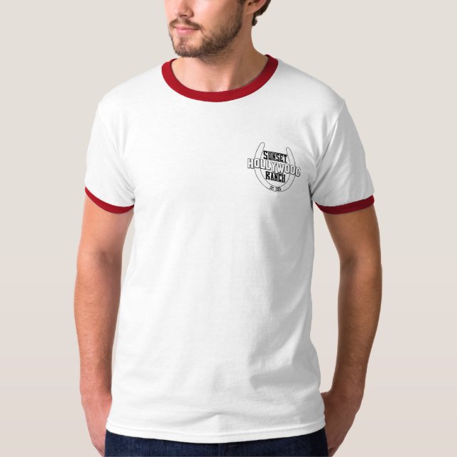 T-shirt Sonnerie T de ranch de coucher du soleil (Devant)