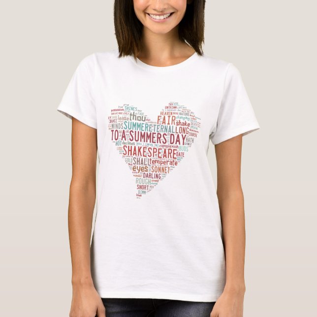 T-shirt Sonnet 18 de Shakespeare (Devant)