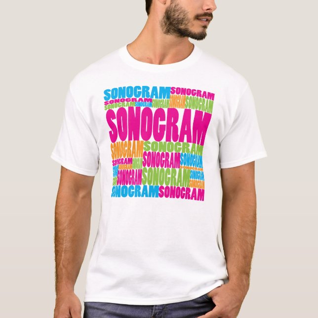 T-shirt Sonogramme coloré (Devant)