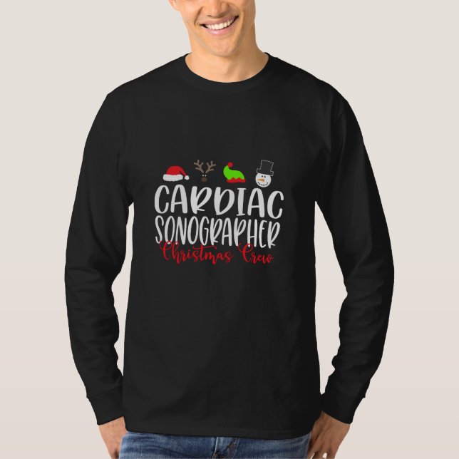 T-shirt Sonographe cardiaque de Noël (Devant)