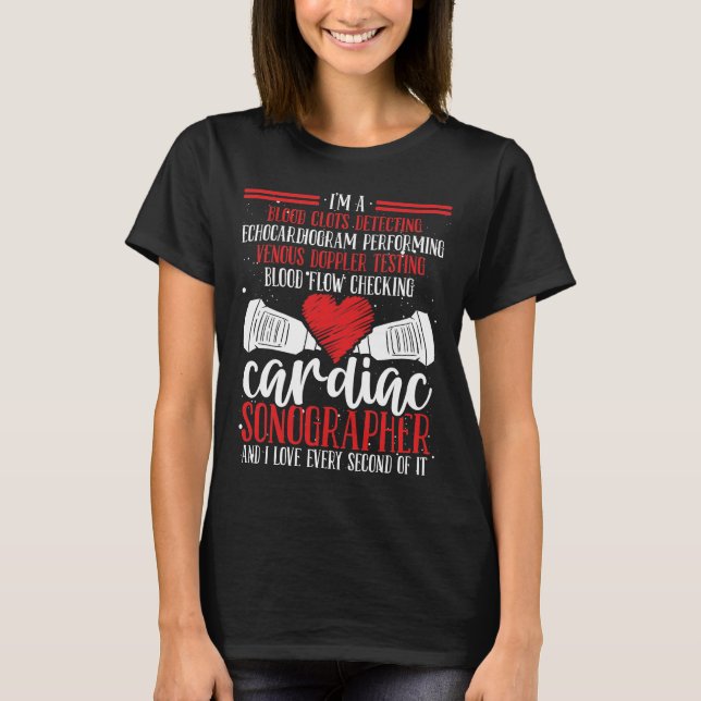 T-shirt Sonographe cardiologique (Devant)