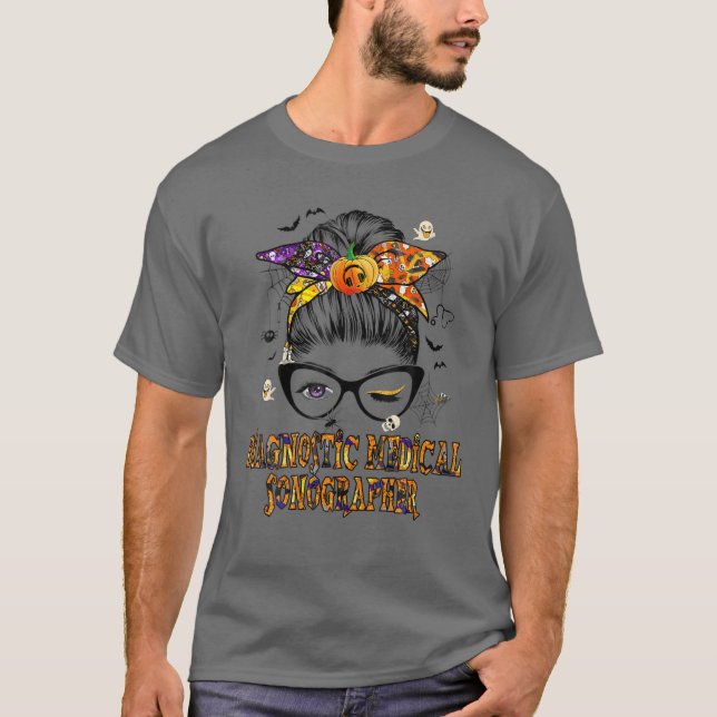 T-shirt Sonographe Médicale diagnostique Halloween Infirmi (Devant)