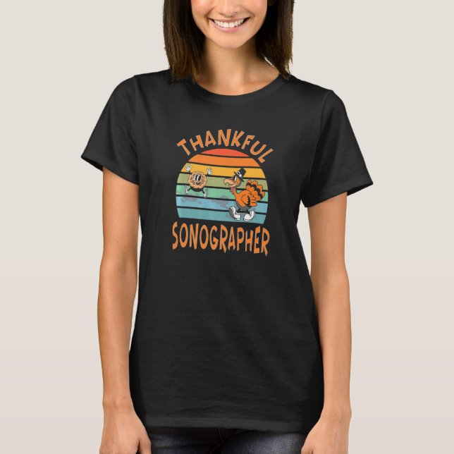 T-shirt Sonographer Job  Thanksgiving (Devant)