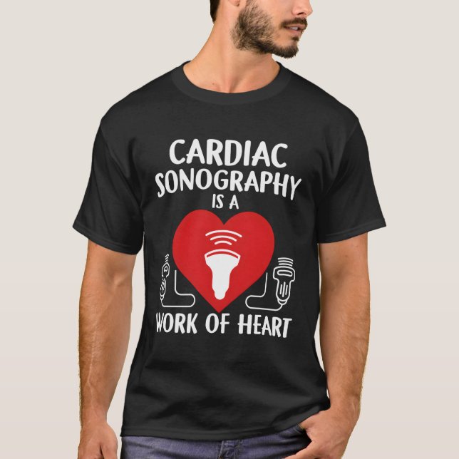 T-shirt Sonographie cardiaque Ultrasound Tech Sonographe (Devant)