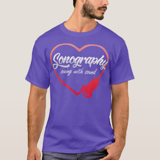 T-shirt Sonographie Voir Avec Son Échographie À Ultrasons