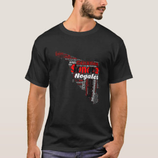 T-shirt Sonora Mexico Mapa Ciudades Y Municipios Regalo T