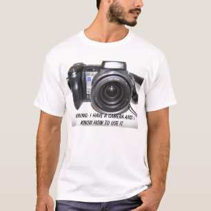 T-shirt Sony, avertissant : J'ai un appareil-photo et je