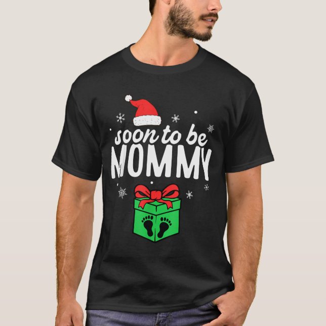 T-shirt Soon To Be Mommy Christmas Funny Pregnancy Announc (Devant)