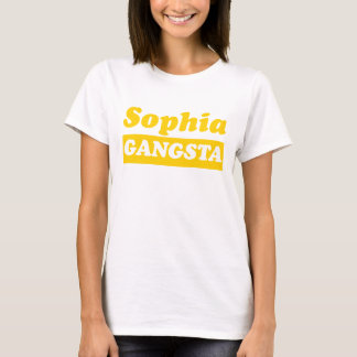 T-shirt Sophia drôle Gangsta d'or
