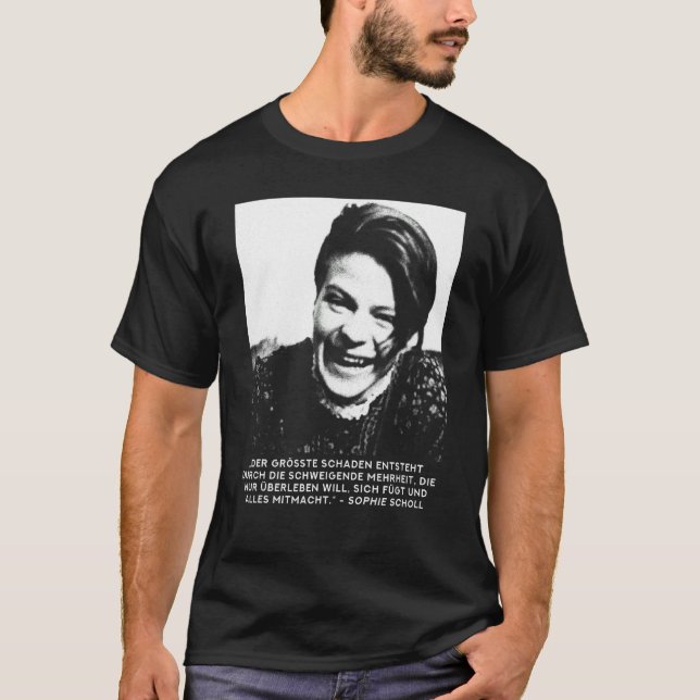 T-shirt Sophie Scholl Freidenker Pour La Paix Et La Libert (Devant)