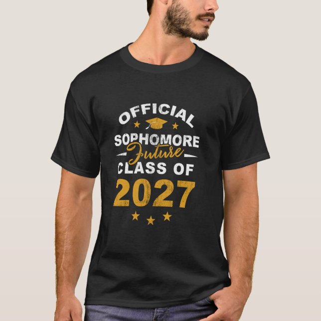T-shirt Sophomore Officielle Future Classe De 2027 Premier (Devant)