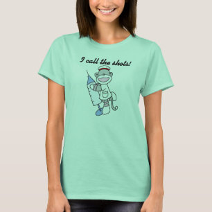 T-shirt Soq Singe Infirmière J'appelle les coups cadeaux
