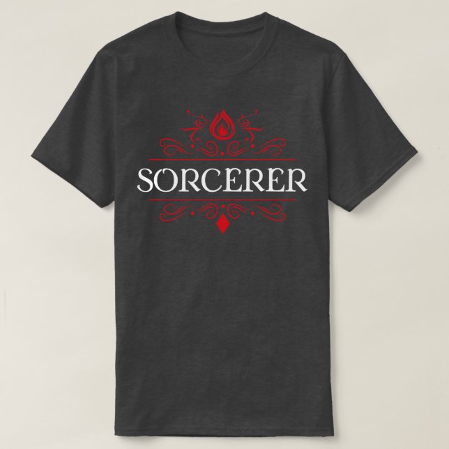 T-shirt Sorcier Jeu Nuit Uniforme Tabletop RPG Caractère (Design devant)