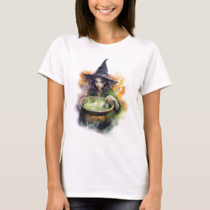 T-shirt Sorcière à l'aquarelle
