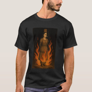 T-shirt Sorcière allumant une cigarette avec des flammes o
