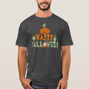 T-shirt Sorcière Brew Citrouille Rocking Zombie Main Eye H