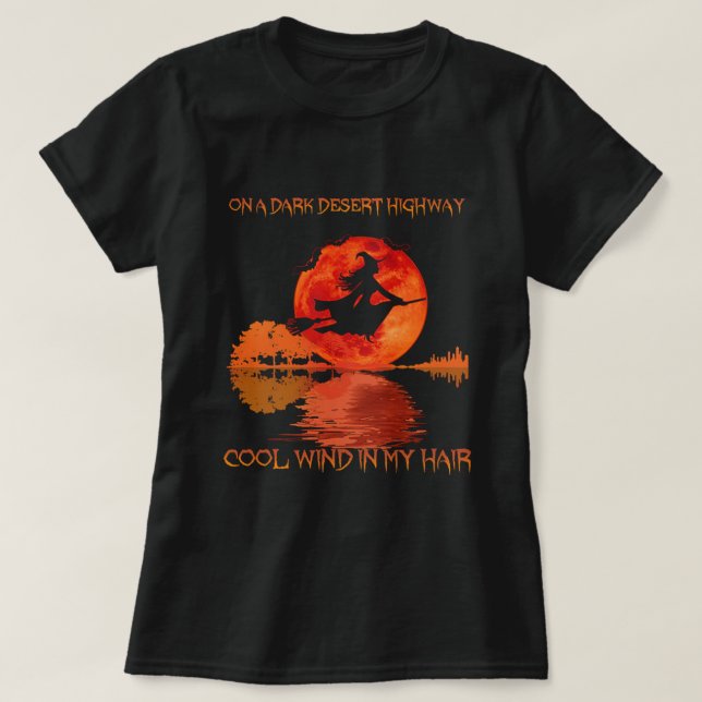 T-shirt Sorcière Chambres Sur Un Hall D'Autoroutes Du Dése (Design devant)