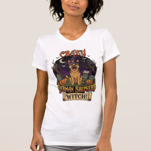 T-shirt Sorcière Chien Berger Allemand Fou Halloween Citro