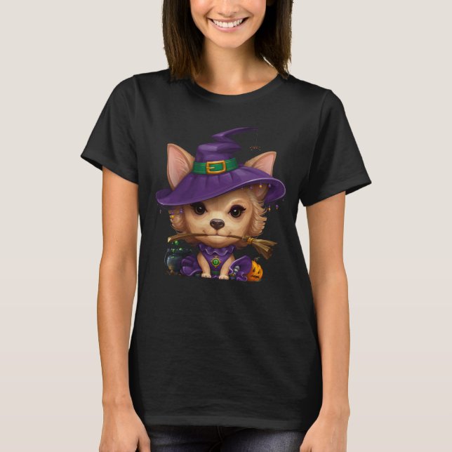 T-shirt sorcière Chihuahua (Devant)