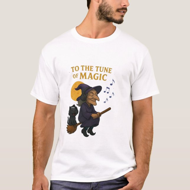 T-shirt Sorcière de base"Restez Éffrayant (Devant)