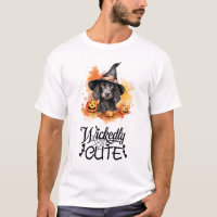 Sorcière de chiot à col noir mignonne