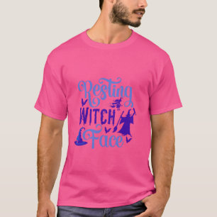 T-shirt Sorcière de repos visage drôle Costume d'Halloween