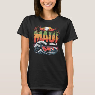 T-shirt Sorcière de surf sur Broom Maui Hawaii Halloween