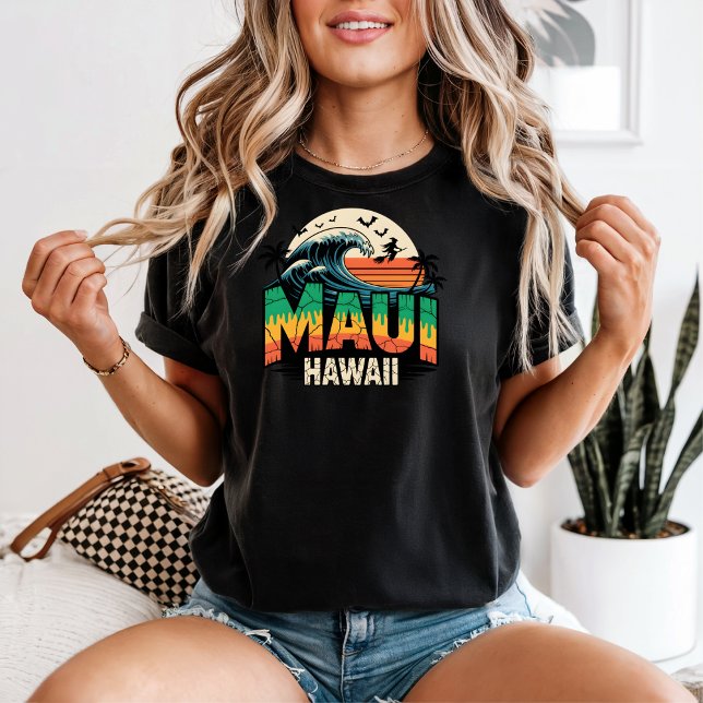 T-shirt Sorcière de surf sur Broom Maui Hawaii Halloween (Créateur téléchargé)