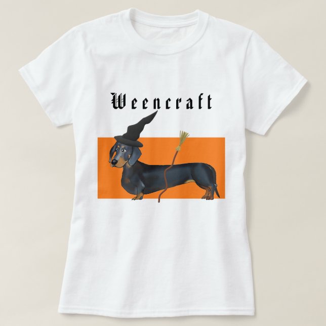 T-shirt Sorcière de teckel de Weencraft drôle (Design devant)