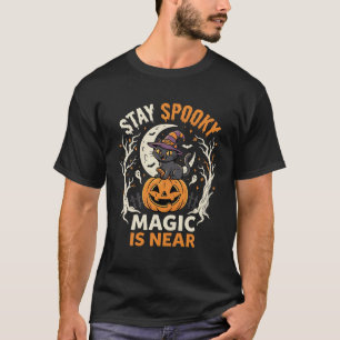 T-shirt Sorcière d'Halloween Citrouille Magie