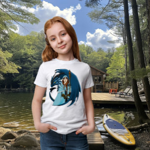 T-shirt Sorcière du Dragon Bleu Flocons de Neige