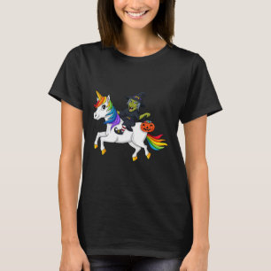 T-shirt Sorcière équitation Unicorn Amusement Halloween fi