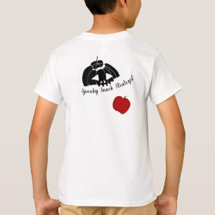 T-shirt Sorcière et citrouille en silhouette noire chaude