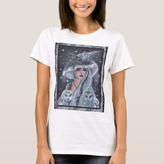 T-shirt sorcière et hibou d'Halloween