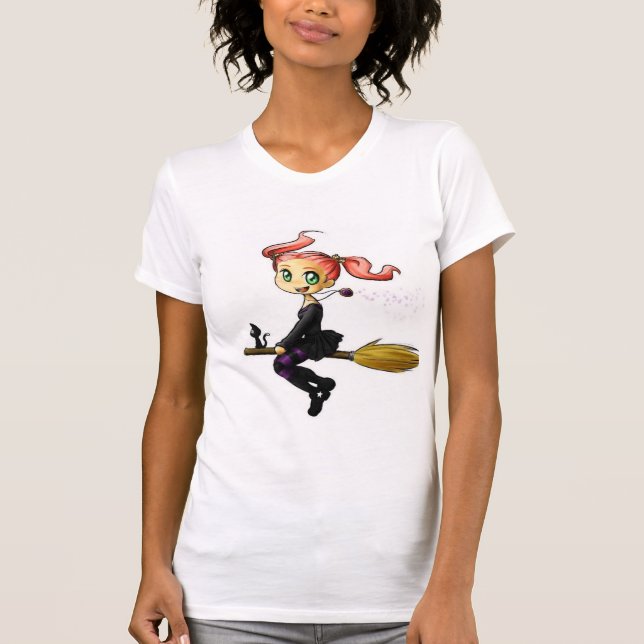 T-shirt Sorcière et Kitty (Devant)