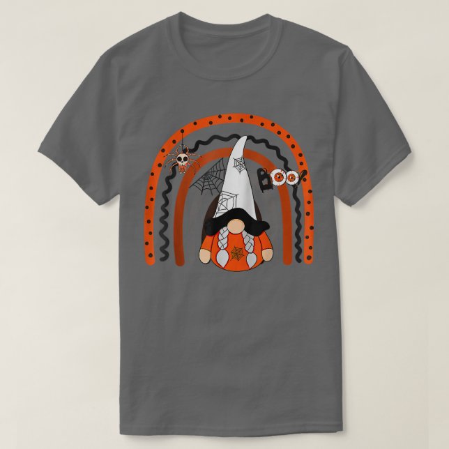 T-shirt Sorcière Gnome Halloween Costume Citrouille Automn (Design devant)