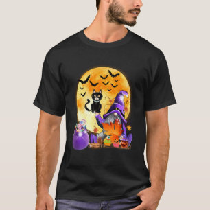 T-shirt Sorcière Gnome Halloween Costume Citrouille Automn