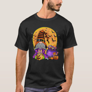 T-shirt Sorcière Gnome Halloween Costume Citrouille Automn