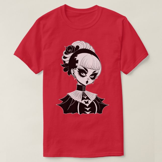 T-shirt Sorcière gothique ou gothique Sombre esthétique 1 (Design devant)
